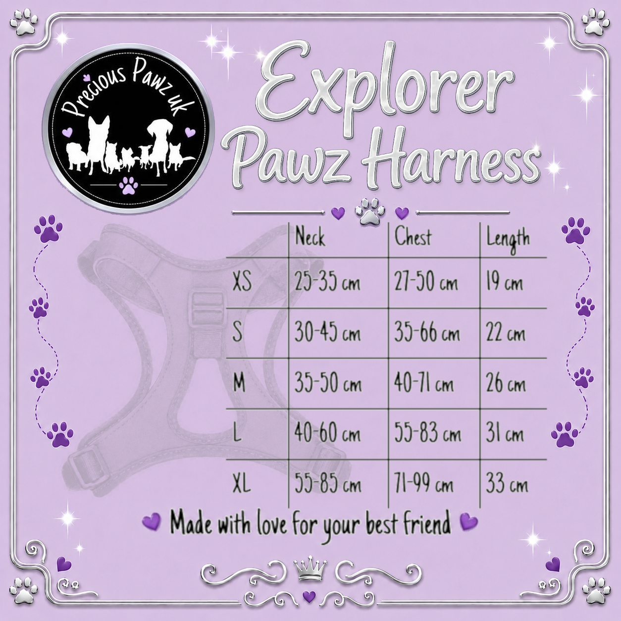 Chans' Wildest Dreams Explorer Pawz Harness