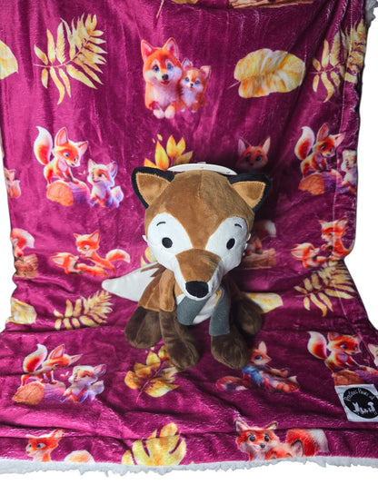Mystical Fox Meadows Snuggle Blanket and Fox Toy Bundle