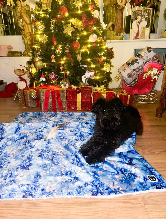 Frosty Floral Snuggle Blanket