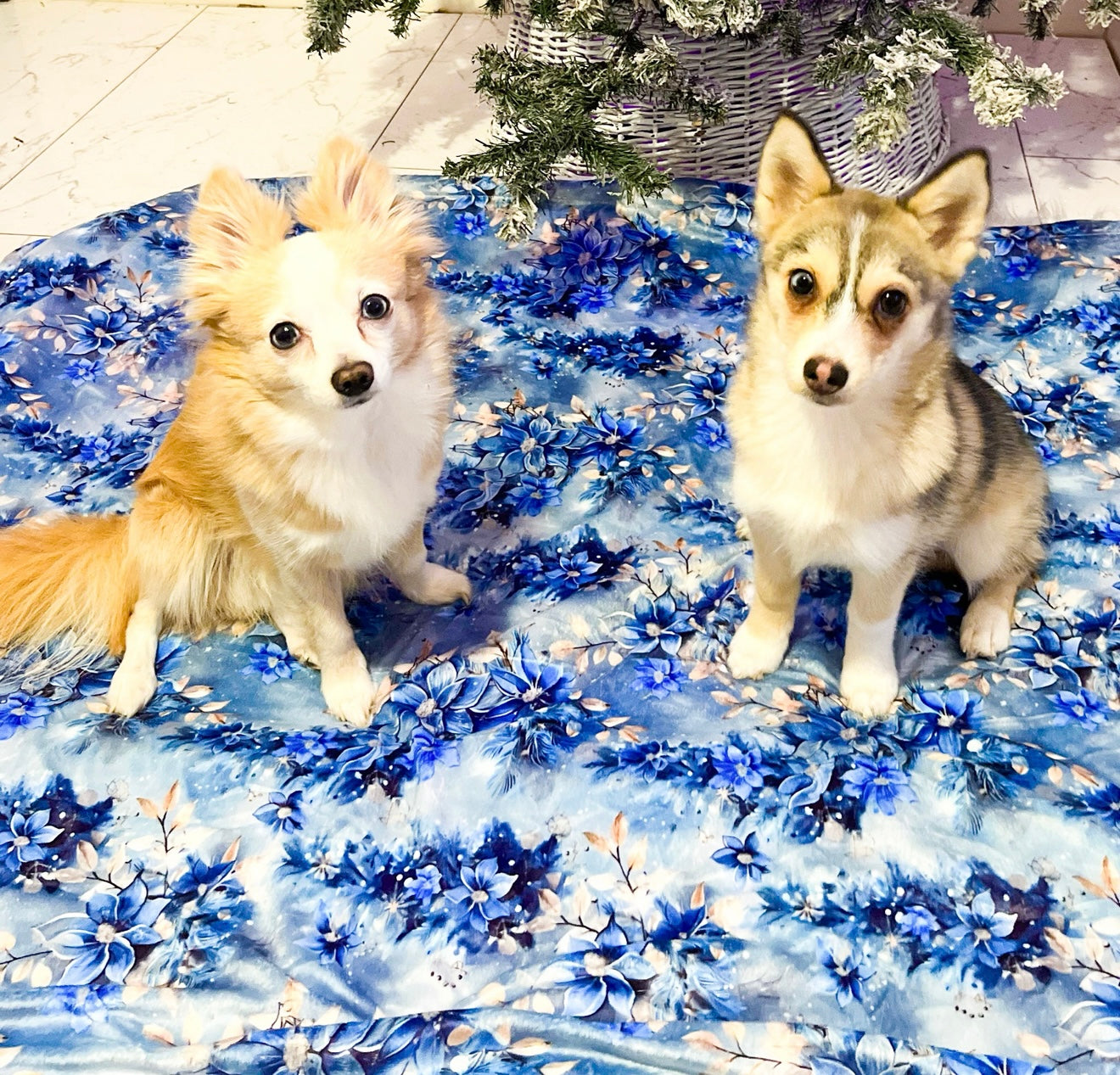 Frosty Floral Snuggle Blanket