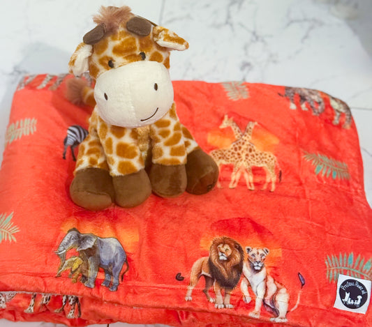 Chan’s wildest dreams bundle blanket and giraffe toy