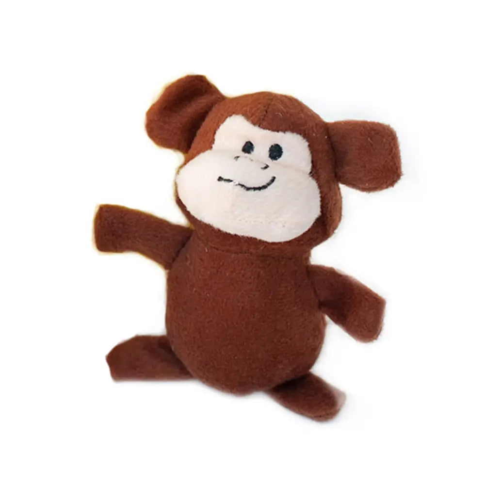 Zippy paws burrow monkeys in banana dog toy