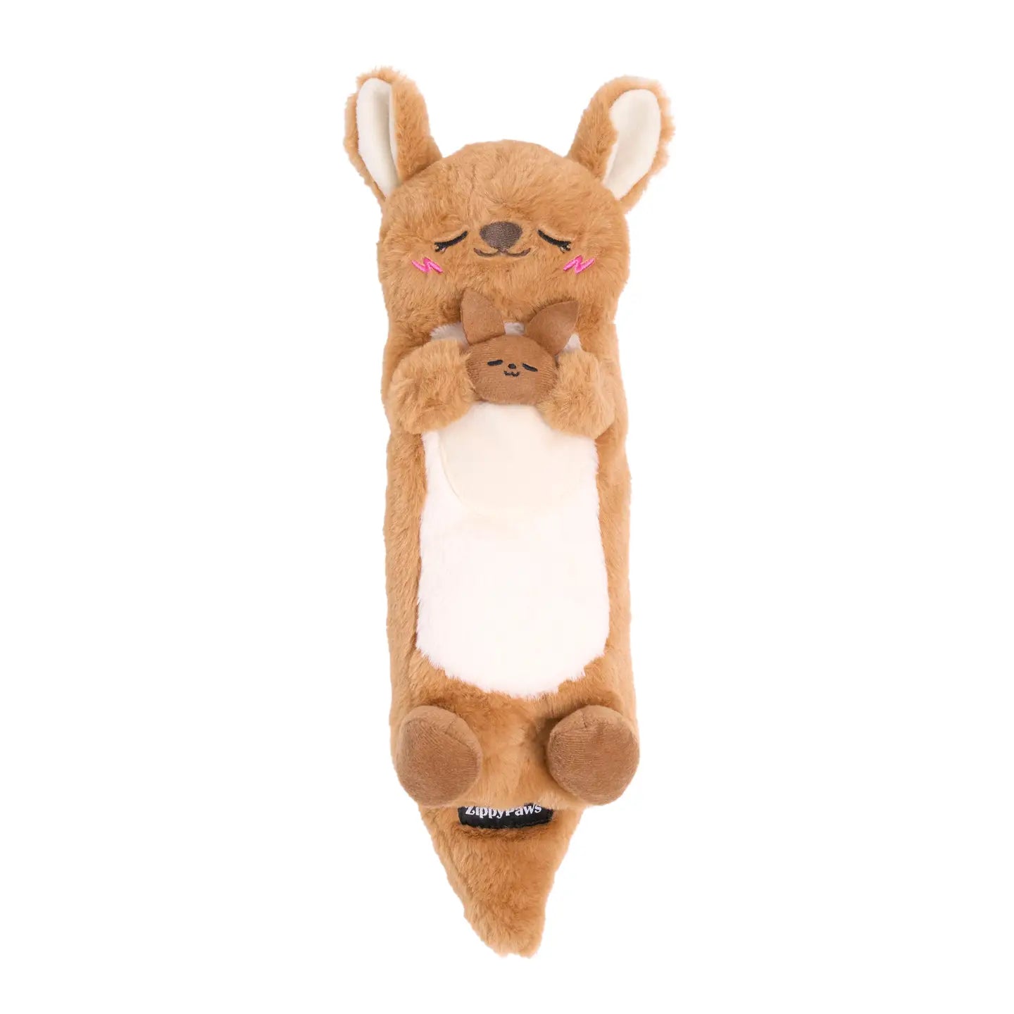 Zippy Snooziez Shhhqueaker Kangaroo dog toy