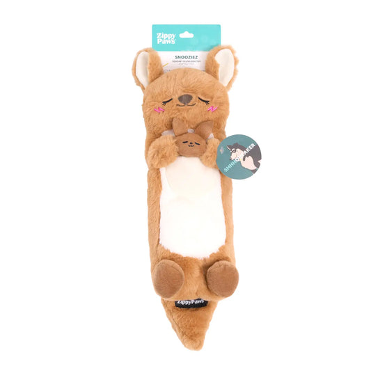 Zippy Snooziez Shhhqueaker Kangaroo dog toy