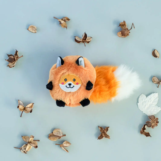 Zippy paws Fox bush throw dog toy