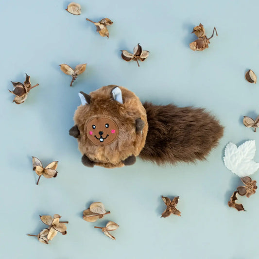 Zippy paws bush throw squirrel dog toy