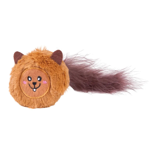 Zippy claws refillablez squirrel bushy throw cat toy