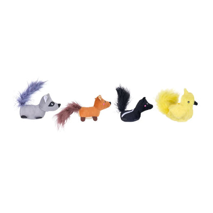 Zippy Claws 4 pack Critters Cat Toy