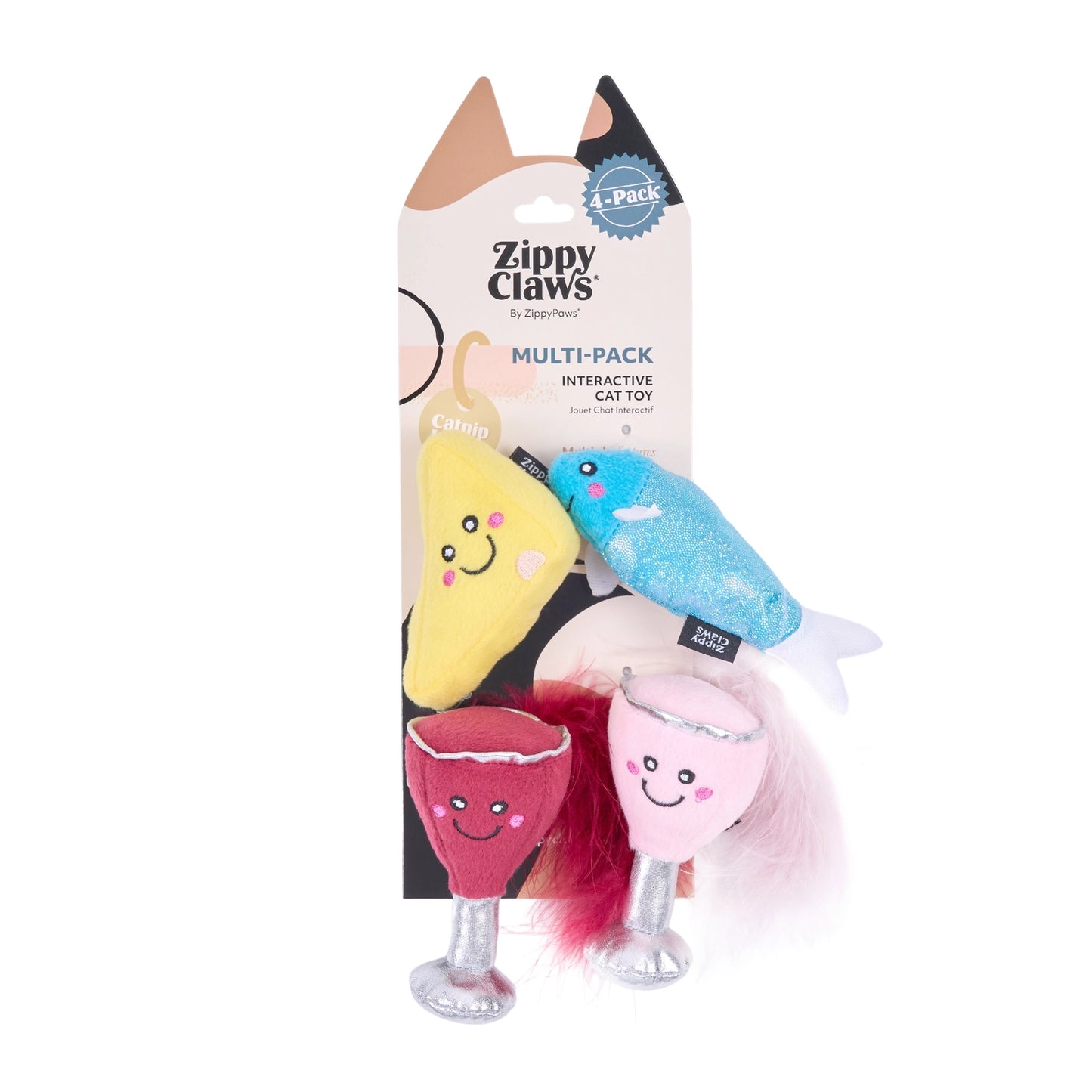 Zippy claws Nomnomz 4 pk cat toy