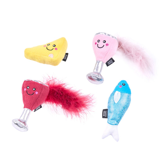 Zippy claws Nomnomz 4 pk cat toy
