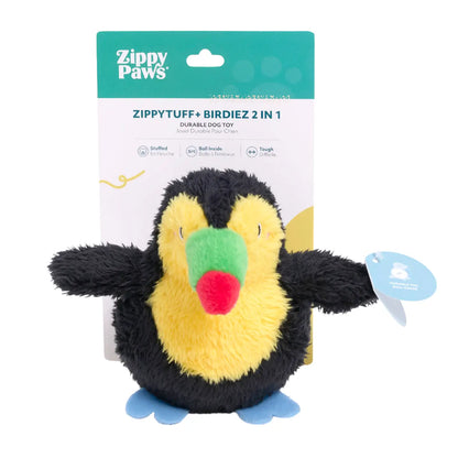 Zippy Paws Tuff+ 2in1 Birdiez Toucan Dog Toy