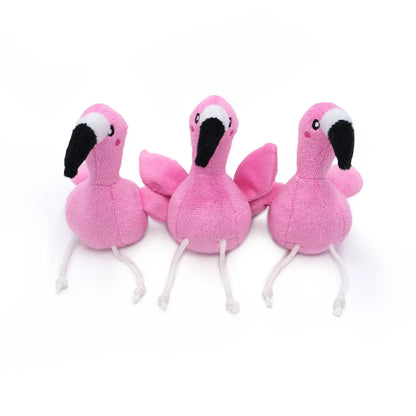 Zippy Paws Burrows Flamingos in Monstera dog toy